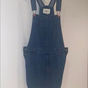 Denim overall dress